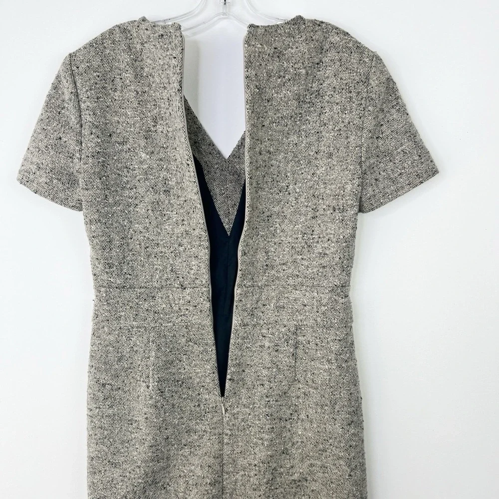 TORY BURCH Classic Priscilla Tweed Corporate Career Polished Office Dress Size 2